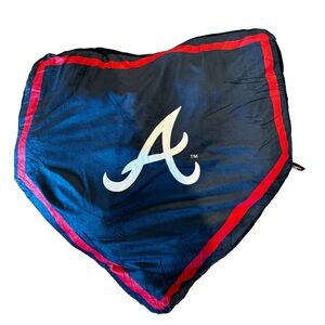 Atlanta Braves - home plate shaped dog bed - 28” x 28”